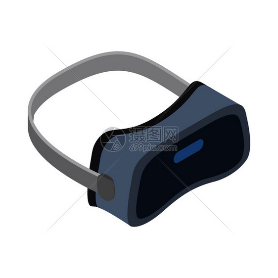 3d虚拟现实头耳图标图片