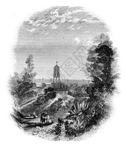 Cephalonia教堂1843年的MagasinPittoresque图片