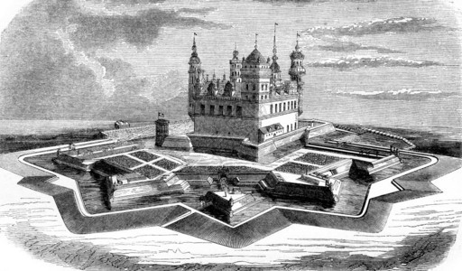 塞兰岛的克伦堡城184年的马加辛皮托雷斯克图片