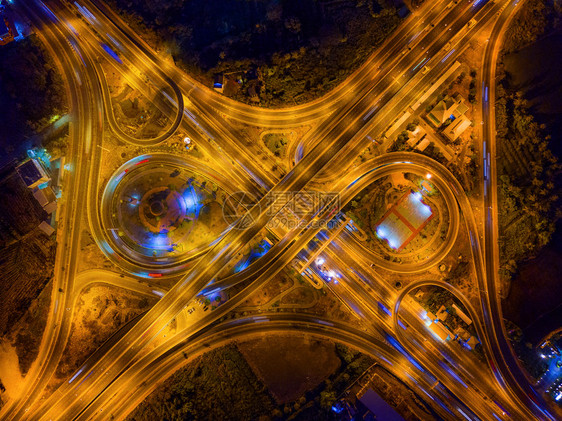 曼谷高速公路空中夜景图片