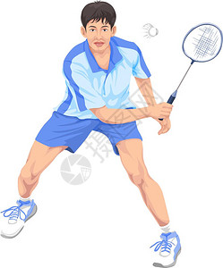 羽毛球运动员,插画