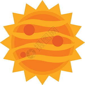 两颗黄色太阳其中一颗是闭着眼睛的太阳另一颗是睁着只眼睛的太阳另一颗是闭着眼睛的矢量彩色图画或插图片