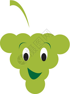 绿色彩葡萄笑的漫画图片素材