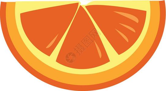 半圆形壁灯半圆形橙色矢量颜图画或插插画