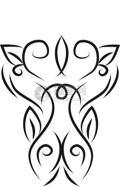 一条抽象模式的线艺术矢量颜色绘图或插插画图片下载-正版图片