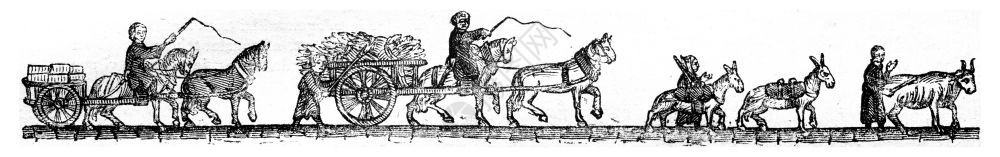 购物车石头福伊乌马车穆尔布维1846年马加辛皮托罗克图片