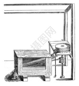 152年之后发明的机械筛选器和插图1852年的MagasinPittoresque图片