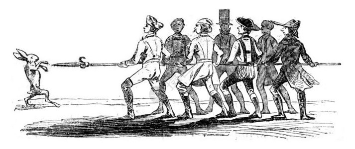 7个Swabian人1852年的MagasinPittoresque古代刻画插图图片