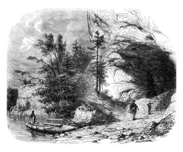 Toviere或GrotteduDoubs1852年马加辛皮托雷斯克古典雕刻的插图1852年图片