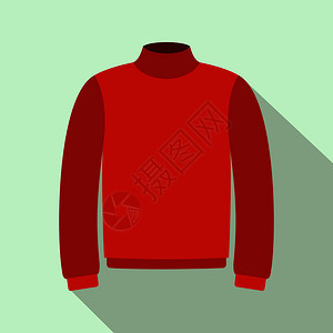 红色温暖毛衣图标图片