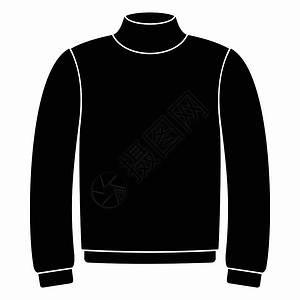 白衬衣针织衫白色背景上的简单样式sweater图标简单样式的sweater图标