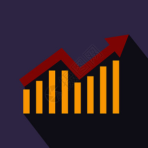紫背景上的平面风格商务图标平面风格图片