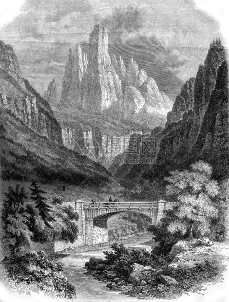 蒂罗尔的一幅景象1857年马加辛皮托罗尔克图片