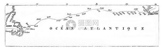 纽芬兰和爱尔之间的海洋在线调查1857年MagasinPittoresque图片