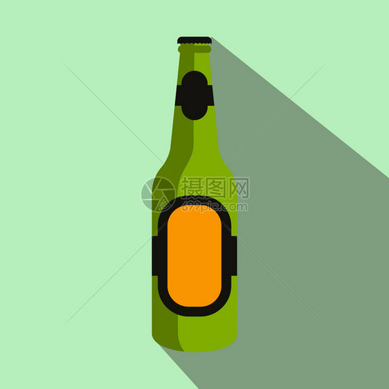 绿色啤酒瓶 图片