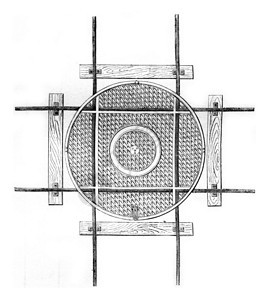 两个相互垂直的频道枢纽古老刻画插图186年MagasinPittoresque图片
