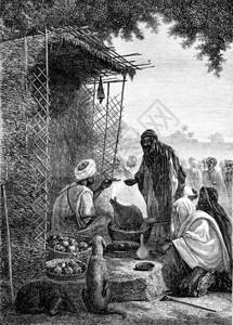 186年开罗舒布拉门口的餐厅绘画展览186年MagasinPittoresque186年图片