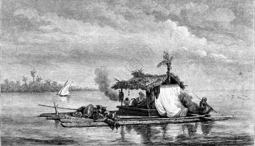 186年绘画展览瓜亚基尔河上的木筏186年马加辛皮托罗尔克图片
