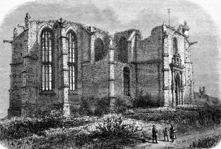 NeuvySautour教堂的废墟1867年MagasinPittoresque的古典刻画图图片