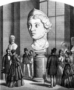 卢浮宫博物馆雕塑卢西拉巨头罗马皇后古老的雕刻图解1869年的马加辛皮托雷斯克图片