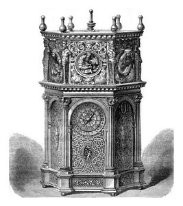 十六世纪的时钟1869年的马加辛皮托雷斯克图片