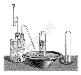 制作二氧化氮1870年马加辛皮托雷斯克刻有古代图解高清图片