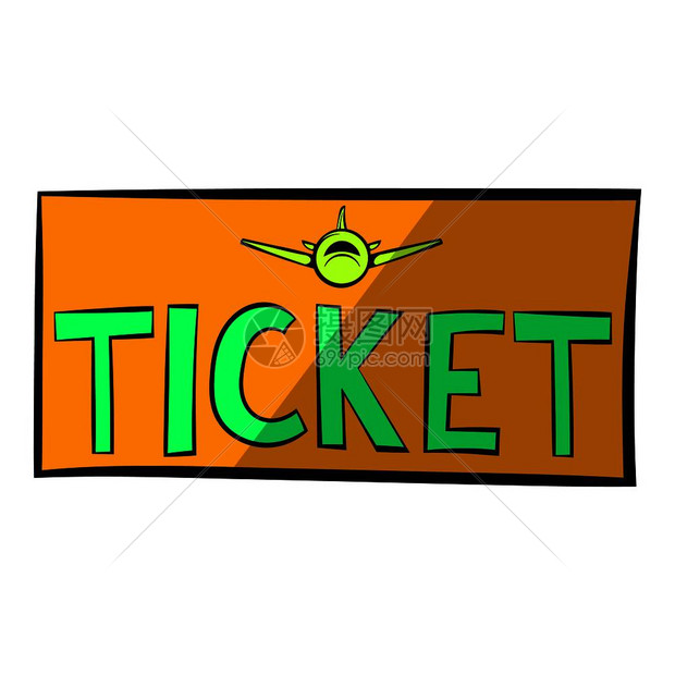 卡通飞机票矢量插图插画图片下载-正版图片305067171-摄图网