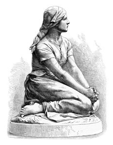 1872年的Salon雕塑JeanneDare灵感与解析由Chapu1873年的MagasinPittoresque雕刻的古典插图片