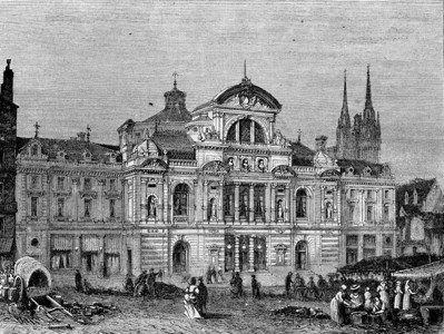 Angers新剧院1873年的MagasinPittoresque图片