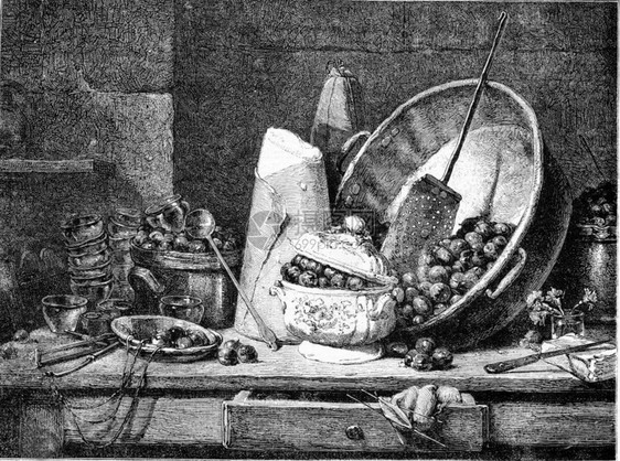 1872年的沙龙绘画PhRousseau的Jams1873年的古典雕刻插图MagasinPittoreque1873年图片