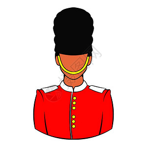 以卡通风格制作的皇家警卫队图标孤立的矢量插图皇家警卫队图标卡通图片