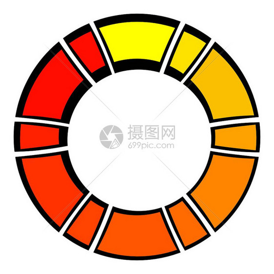 卡通彩色加载图标矢量插图图片