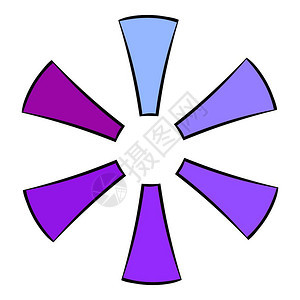 卡通紫色加载图标矢量插图图片