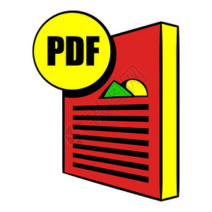 卡通风格PDF格式文件矢量设计插图图片