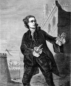 哈姆雷特的Garrick1873年的MagasinPittoresque图片