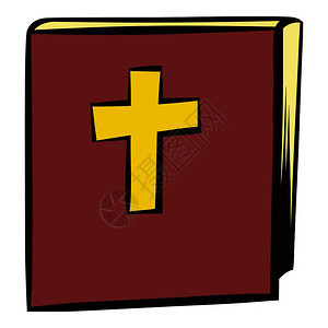 基督教,书卡通风格圣经矢量插图插画