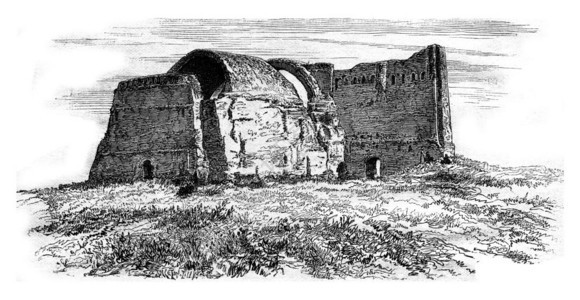 ParvizKhosrau或TaqKasra宫在巴格达附近的Ctesiphon宫的废墟图片