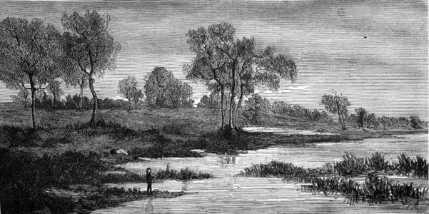 FritzVandeKerchove的景观1876年的MagasinPittoresque图片
