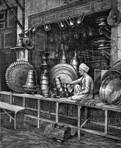 开罗的锅炉商店1876年的MagasinPittoresque图片