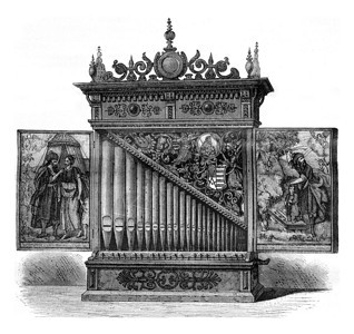 伦敦Kensington博物馆16世纪德国便携式器官1876年马加辛皮托雷斯克图片