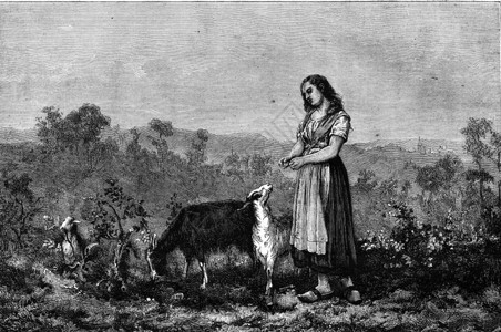LievenGoethals著的加德斯山羊绘画187年的MagasinPittoresque图片