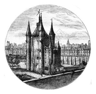 巴黎的LaTourduTemple绘制了十八世纪的图画187年的MagasinPittoresque图片