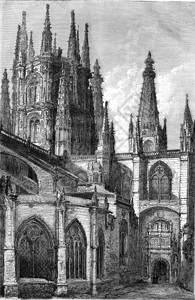 BurgosCathedralPellejeria的外墙180年的MagasinPittoresque图片
