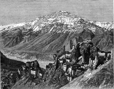 Dhankar村Spiti180年的MagasinPittoresque图片