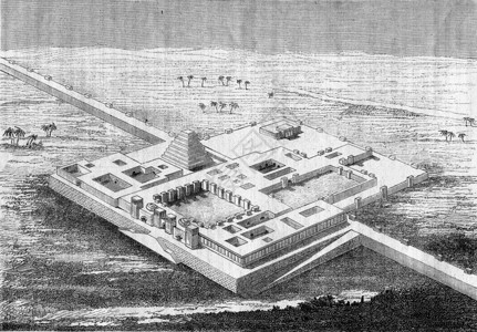 Sargon宫SalmanazarIIKhorsabad的废墟雕刻古老图解MagasinPittoresque182年图片