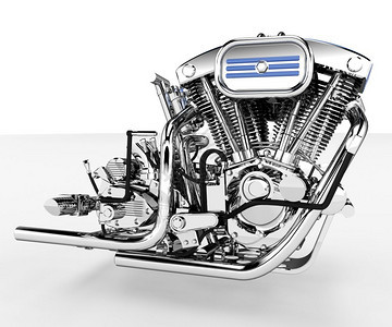 Vtwin引擎是双立体内燃机圆柱以V配置矢量颜色图或插排列背景图片
