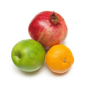 蛋白苹果橘子白色孤立背景的橘子设计元素图片