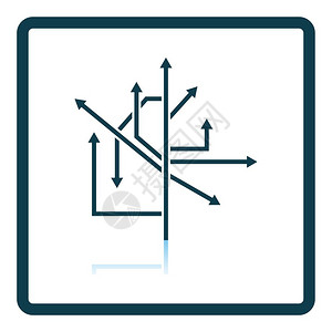方向箭头图标形阴影反射设计矢量说明图片