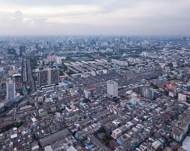 Rama9号公路新生物多样公约泰国曼谷市中心亚洲智能城市金融区和商业中心Skycraper和高楼大图片