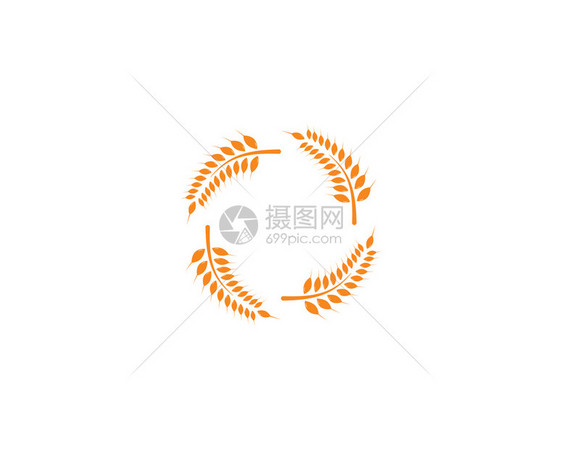 农业小麦Logo模版矢量图标设计图片